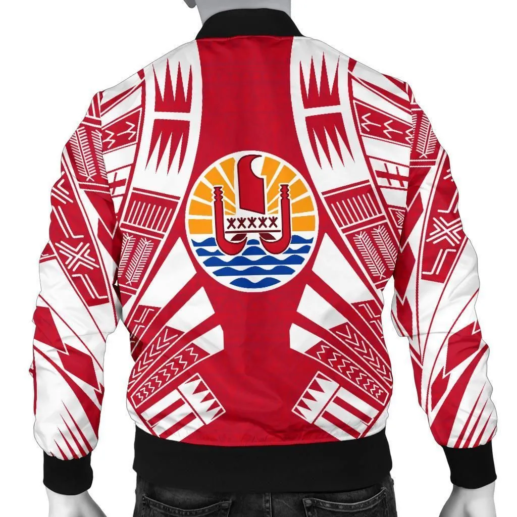 Tahiti Men Bomber Jackets - Polynesian Tattoo Flag