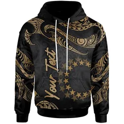 Cook Islands Polynesian Custom Personalised Hoodie - Poly Tattoo Gold Version