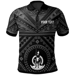 Vanuatu Personalised Polo Shirts - Vanuatu Seal With Polynesian Tattoo Style