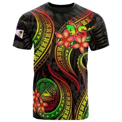 Alohawaii T-Shirt - Tee American Samoa Polynesian - Reggae Plumeria - BN11