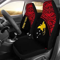 Papua New Guinea Custom Personalised Car Seat Covers - Papua New Guinea FLag Polynesian Red Curve