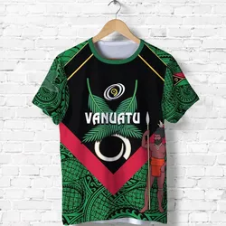 Vanuatu Rugby T Shirt Flag Style