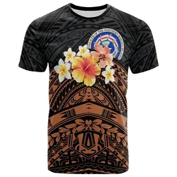 Northern Mariana Islands Custom Personalised T shirt - Tribal Pattern Hibiscus