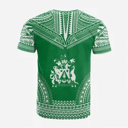Norfolk Island Custom Personalised T shirt - Norfolk Island Coat Of Arms Polynesian Chief Tattoo Green Version