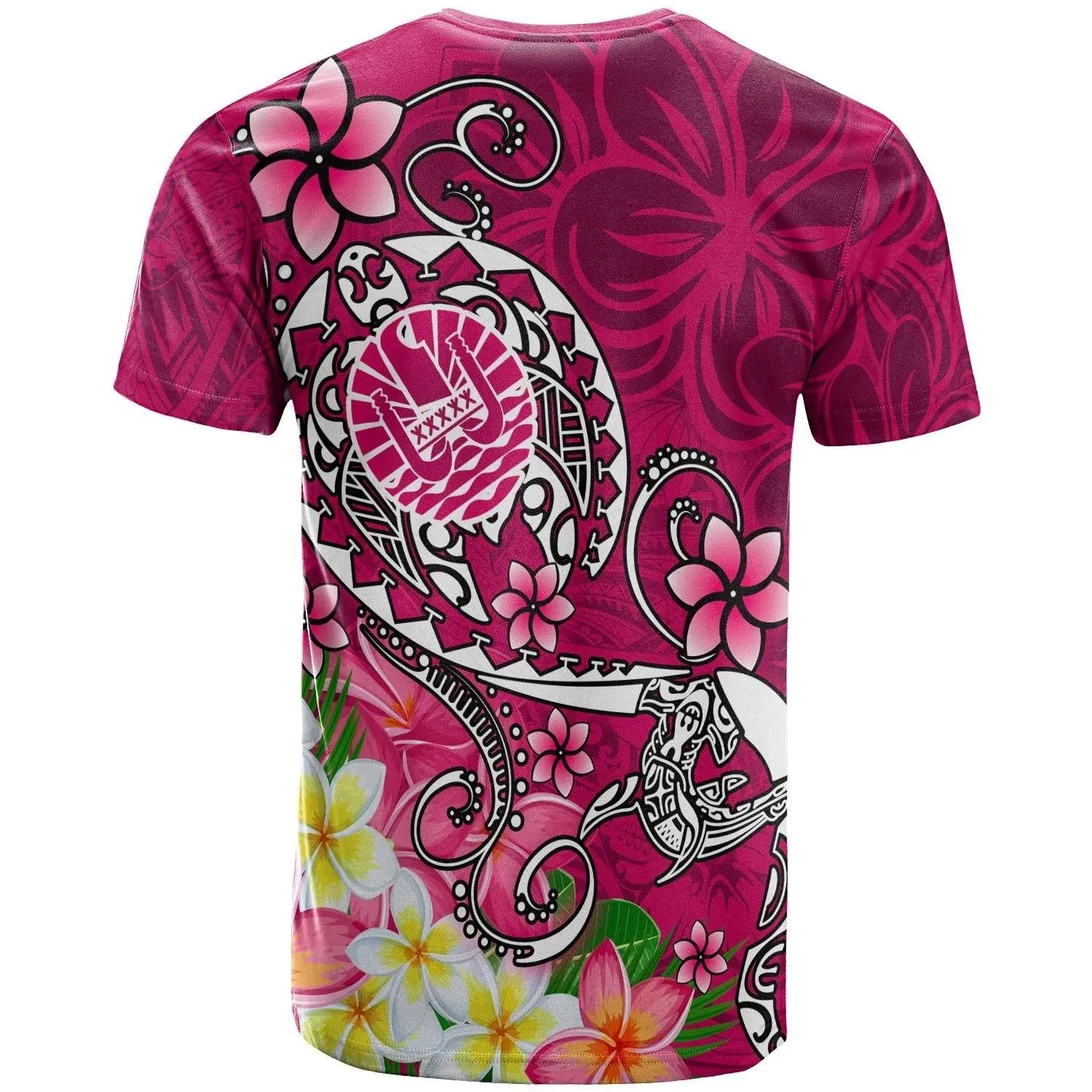 Tahiti T-Shirts - Turtle Plumeria (Pink) - BN18