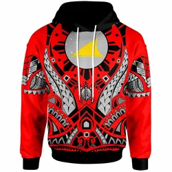 Tokelau Tribal Sun Tattoo Red Unique 3D Printed Sublimation Hoodie Hooded Sweatshirt Comfy Soft And Warm For Men Women S to 5XL CTC16012119