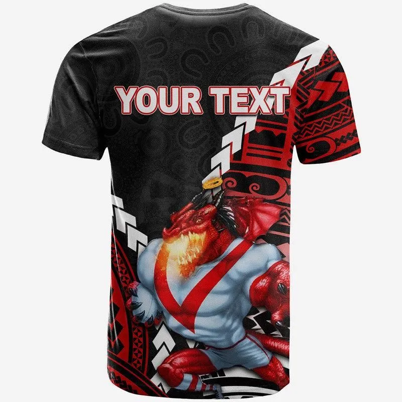Dragons Rugby T Shirt Mix Polynesian LT6