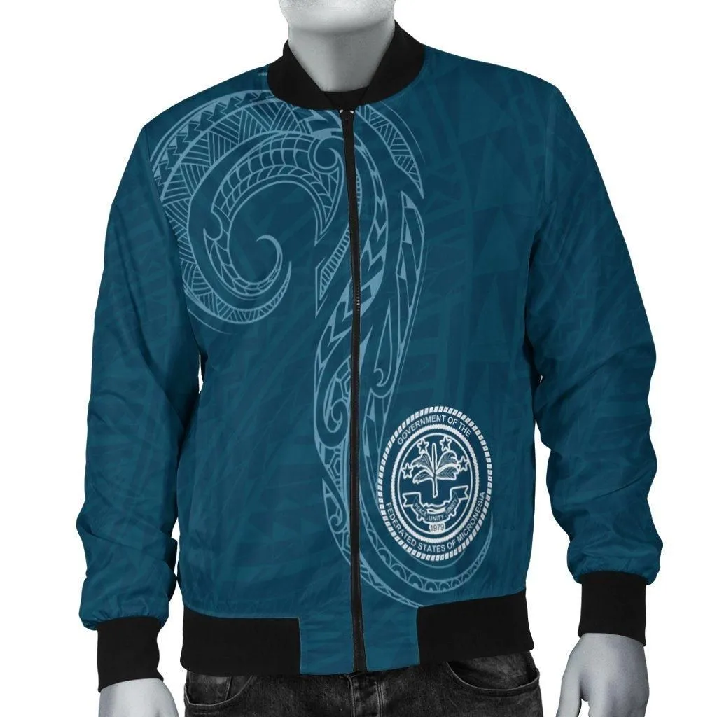 Federated States of Micronesia Mens Bomber Jacket - Polynesian Style