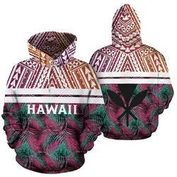 Hawaii Summer Tropical Polynesian Kanaka Hoodie - AH - J5