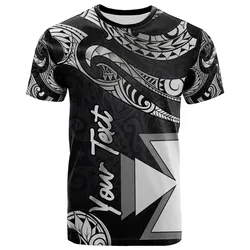 Wallis and Futuna Polynesian Custom Personalised T shirt - Poly Tattoo White Version