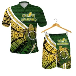 Combo Polo Shirt and Men Short Cook Islands Style Turtle Rugby