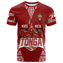 Personalised Tonga Rugby T Shirt Mate Maa Tonga Warriors LT7