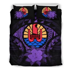 Tahiti Purple Hibiscus Bedding Set A02 Dhc28111429Dd