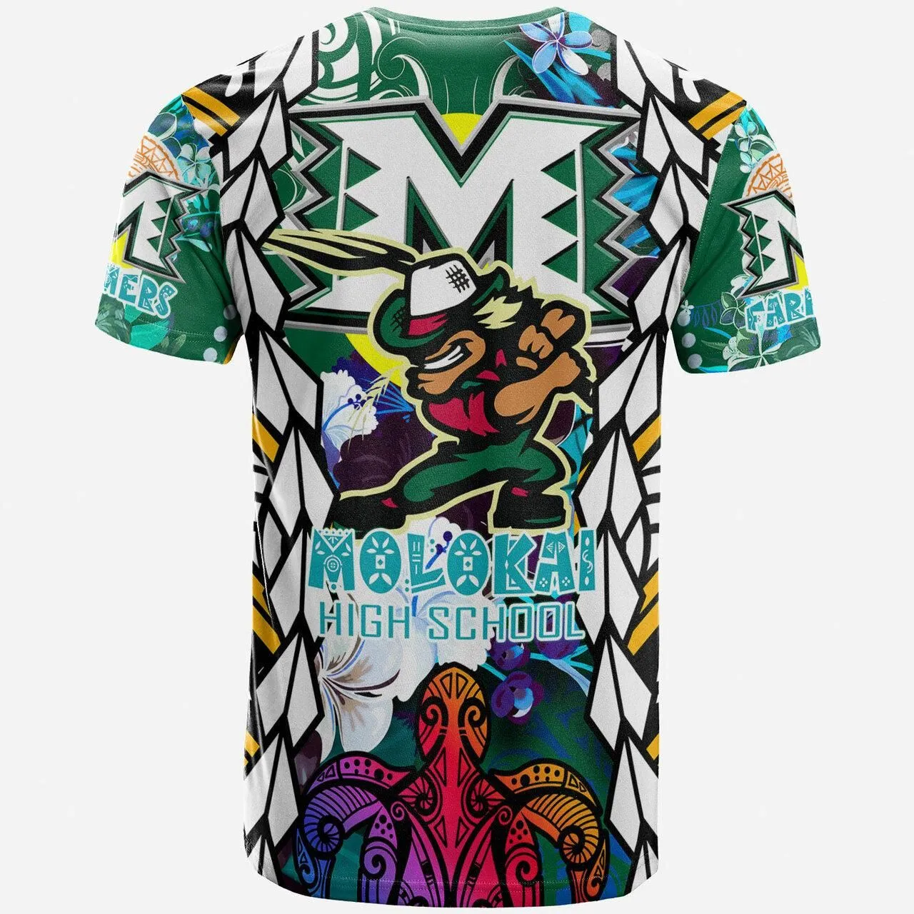 Hawaii Custom Personalised T-Shirt - Molokai High School SuPER Farmer With Polynesian Sea Turtle And Hibiscus Tribal Patterns LT10