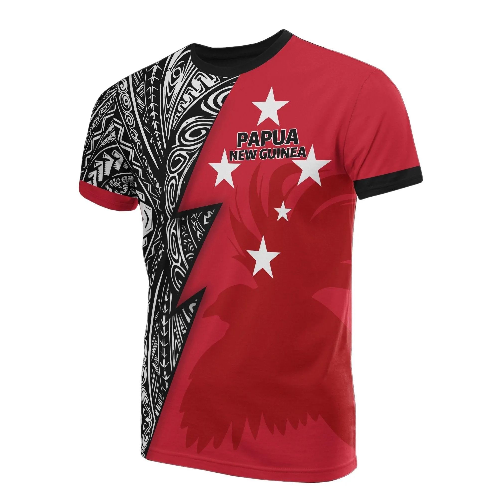 Papua New Guinea All Over T shirt - Papua New Guinea Flag Polynesian Tattoo