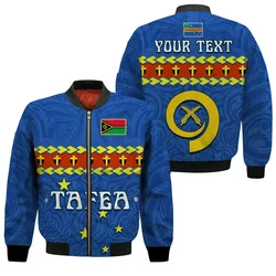 (Custom Personalised) Tafea Province Bomber Jacket Vanuatu Pig Tusk Polynesian Flag Style LT14