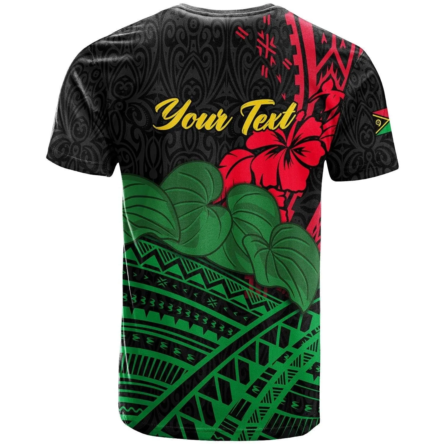 (Custom Personalised) Vanuatu Espiritu Santo T Shirt - Kava With Hibiscus LT12