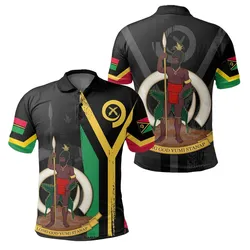 Vanuatu Flag Coat Of Arm Polo Shirt