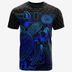 Vibe Hoodie American Samoa T shirt - American Samoa Turtle Hibiscus Blue