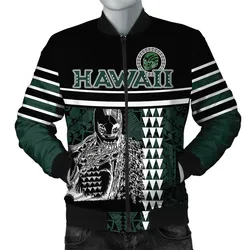 Personalised - Hawaii Kakau Polynesian Warrior Football Bomber Jacket - AH - Rainbow Style