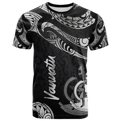 Vanuatu Polynesian T-Shirt - Poly Tattoo White Version