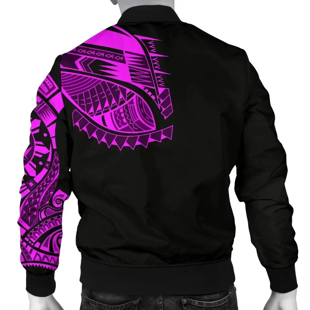 FamilyGater Jacket - Bomber Jacket Polynesian Chest Tattoo Pink A7