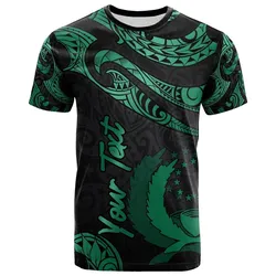 Pohnpei Micronesia Custom Personalised T shirt - Poly Tattoo Green Version