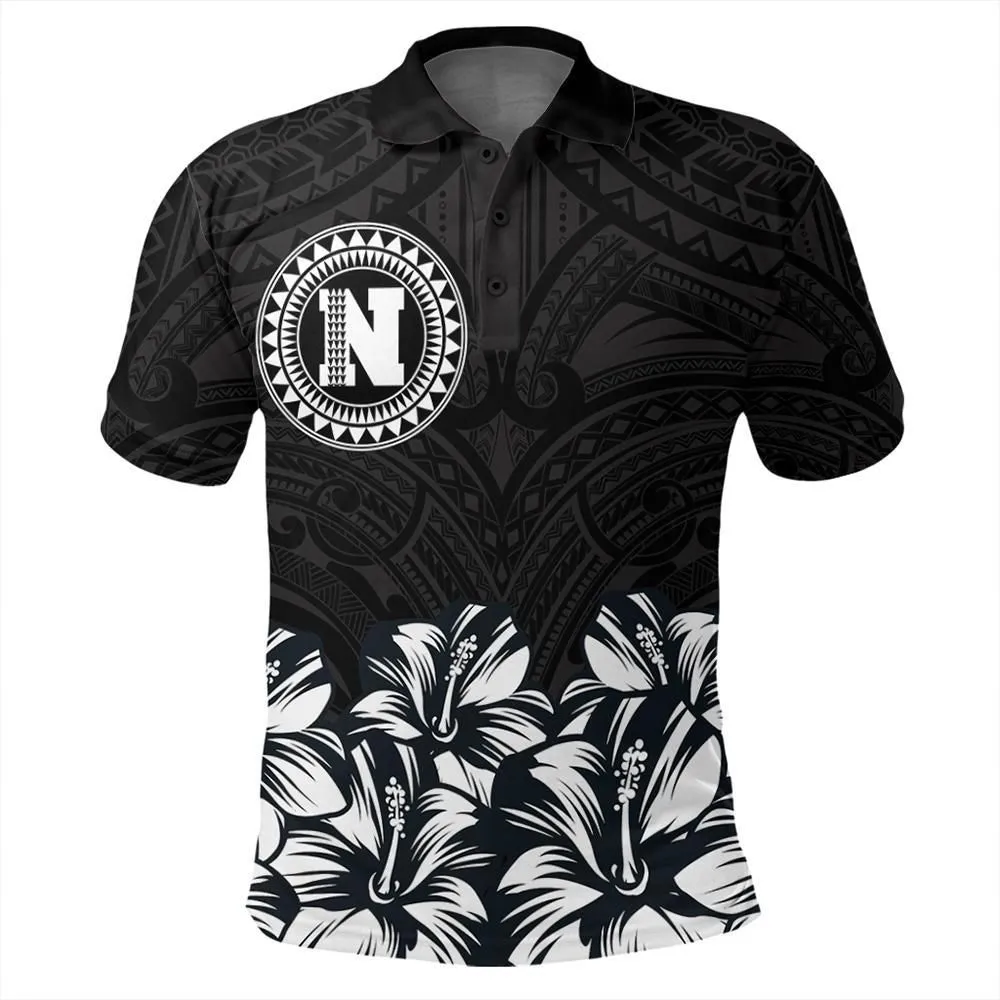 Niihau Map Hibiscus Polynesian Polo Shirt - Lithe Style - AH