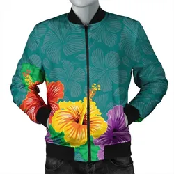 Alohawaii Jacket - Hawaiian Colorful Hibiscus Polynesian Bomber Jacket - AH - JR