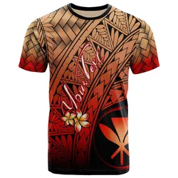 Hawaii Polynesian Custom Personalised T Shirt - Plumeria Tattoo Tribal