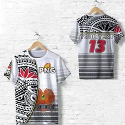 (Custom Personalised) Papua New Guinea Rugby T Shirt - Png Impressive - Custom Text And Number
