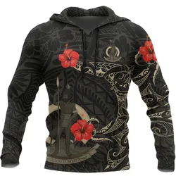 Alohawaii Clothing - Hoodie Vanuatu Hibiscus Tattoo Style A7