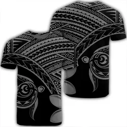 Alohawaii Tee - Hawaiian Turtle Plumeria Kakau Polynesian Quilt T-Shirt Neo Gray AH - J0R
