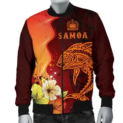 Samoa Mens Bomber Jacket - Tribal Tuna Fish