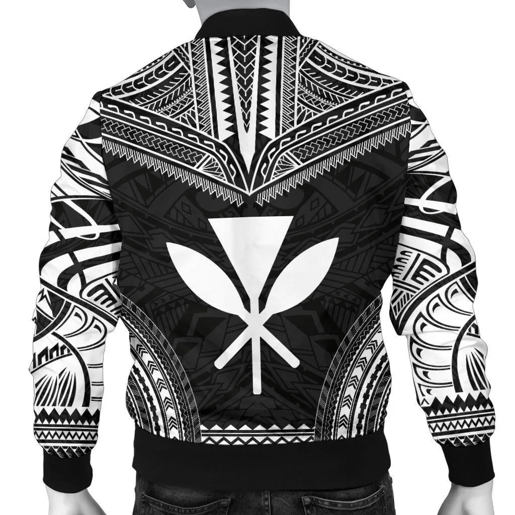 Kanaka Maoli Polynesian Chief Men's Bomber Jacket - Black Version - Bn10