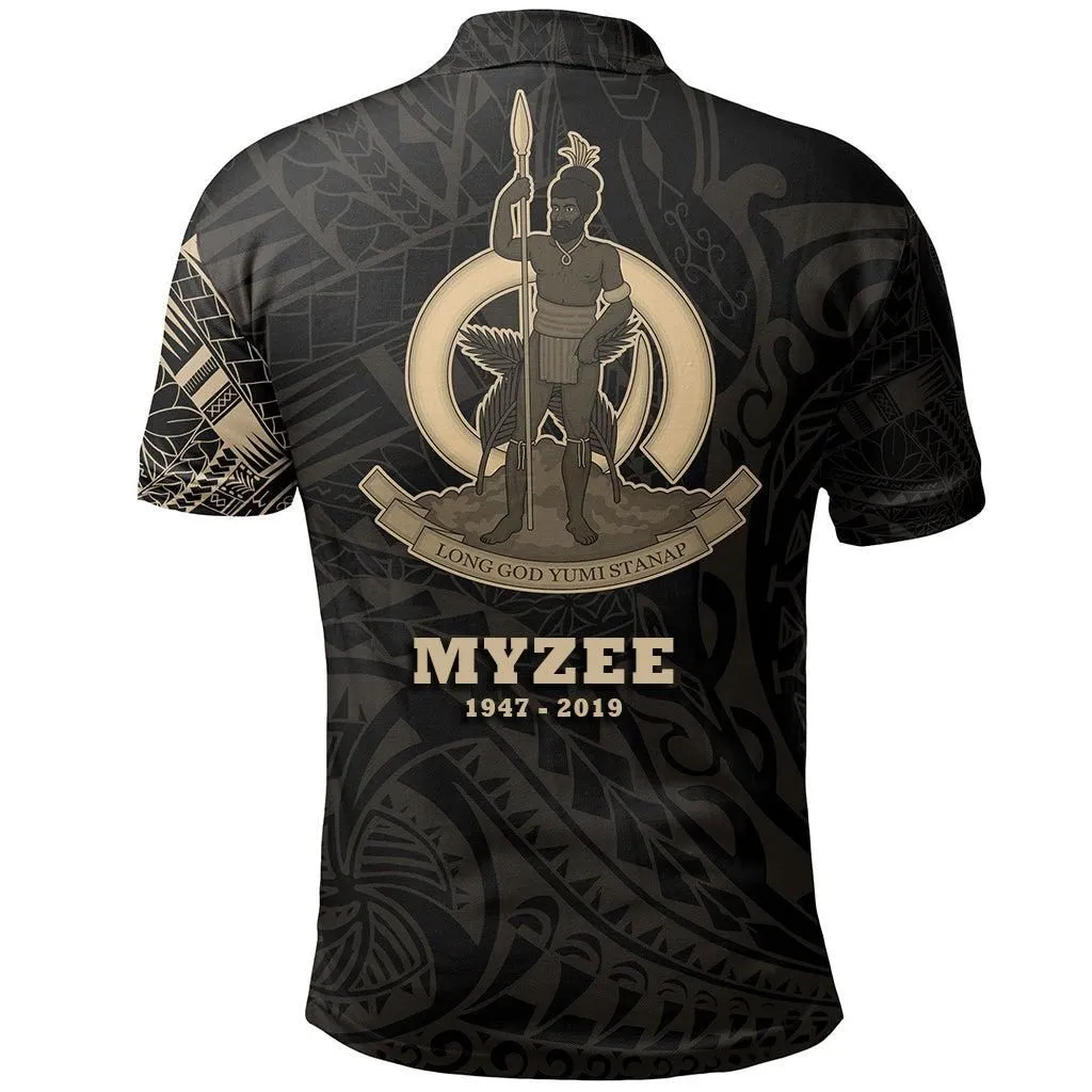 Vanuatu Polo Shirt - Vanuatu Coat Of Arms Polynesian Tattoo LT9