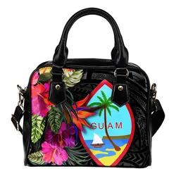 Guam Shoulder Handbag - Hibiscus Polynesian Pattern