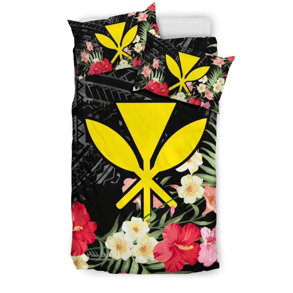 FamilyGater Bedding Set - Cover and Pillow Cases Hawaiian Kanaka Maoli Hibiscus Polynesian - AH J0