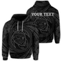 (Personalised) Hawaiian Kanaka Honu Hibiscus Tornando Polynesian Gray Hoodie - AH