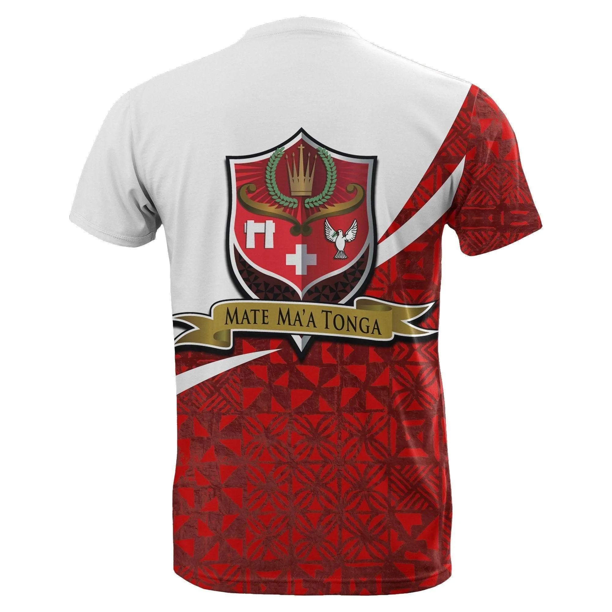 Mate Maa Tonga Rugby T shirt Polynesian Native Tapa