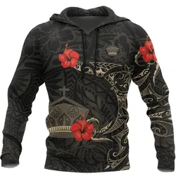 Alohawaii Clothing - Hoodie Tonga Hibiscus Tattoo Style A7