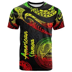 American Samoa Polynesian T-Shirt - Poly Tattoo Reggae Version