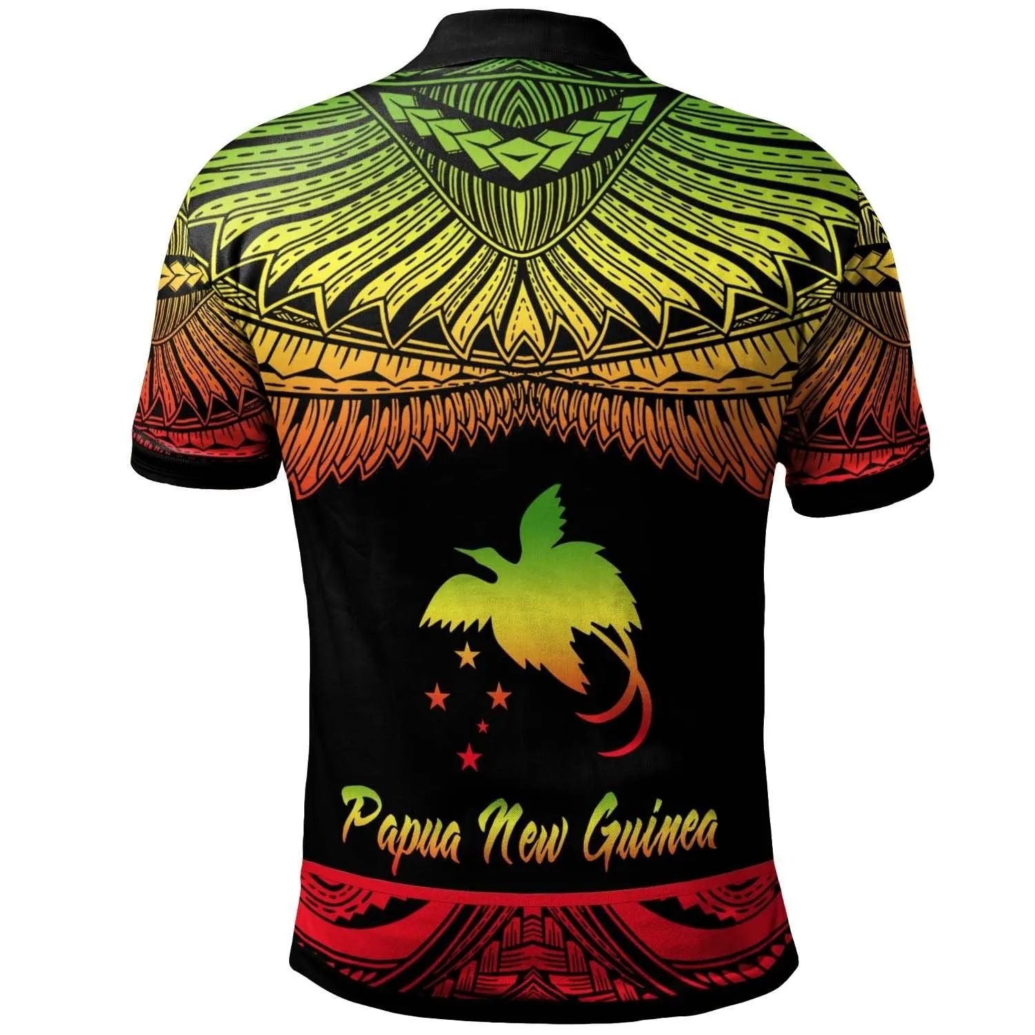 Papua New Guinea Polynesian Polo Shirt - Poly Tattoo Reggae Version