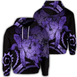 Alohawaii Hoodie - Hawaiian Hoodie - Hawaiian Turtle Hibiscus Polynesian Vintage Hoodie - Purple - AH - J4R