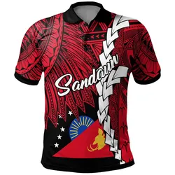 Papua New Guinea Sandaun Province Polynesian Polo Shirt - Tribal Wave Tattoo