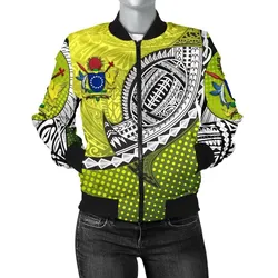(Custom Personalised) Cook Islands Rugby Womens Bomber Jacket Version Special