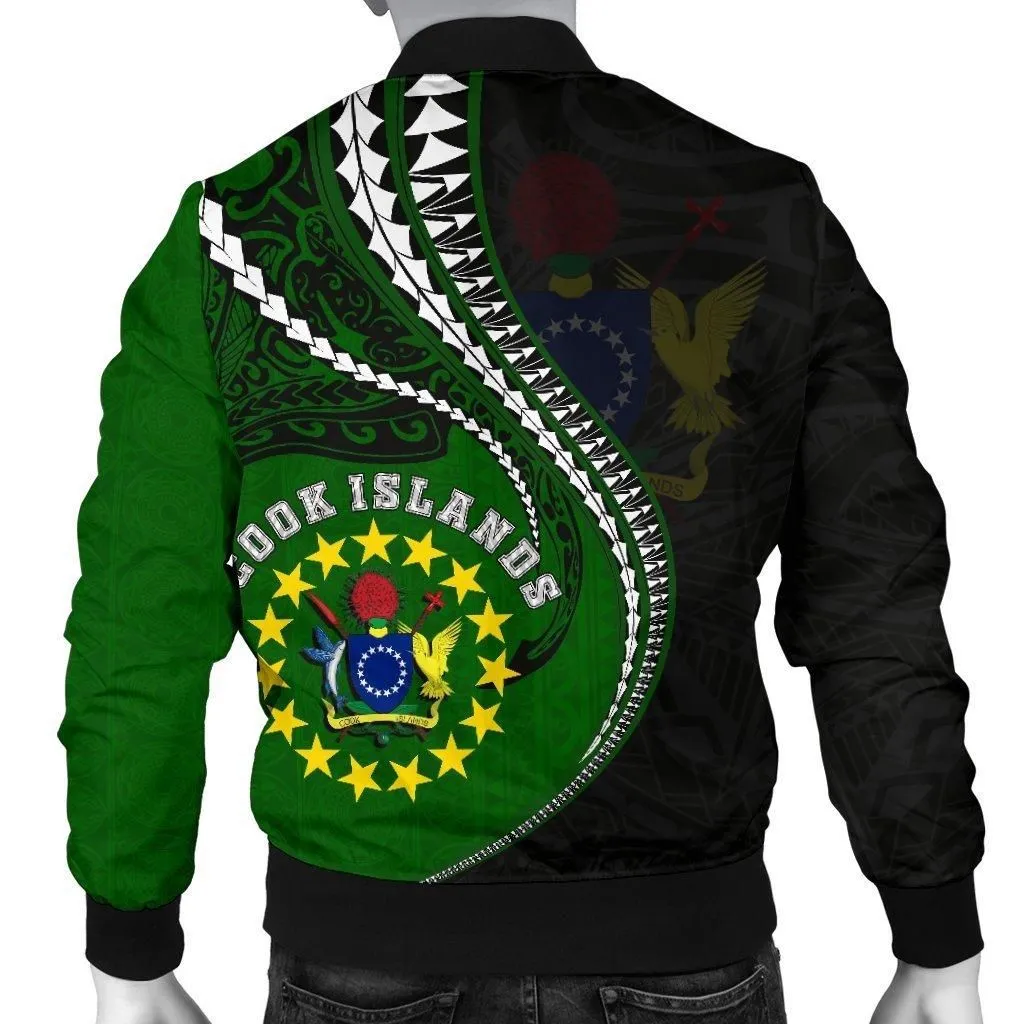 Cook Islands MenS Bomber Jacket Kanaloa Tatau Gen Ck