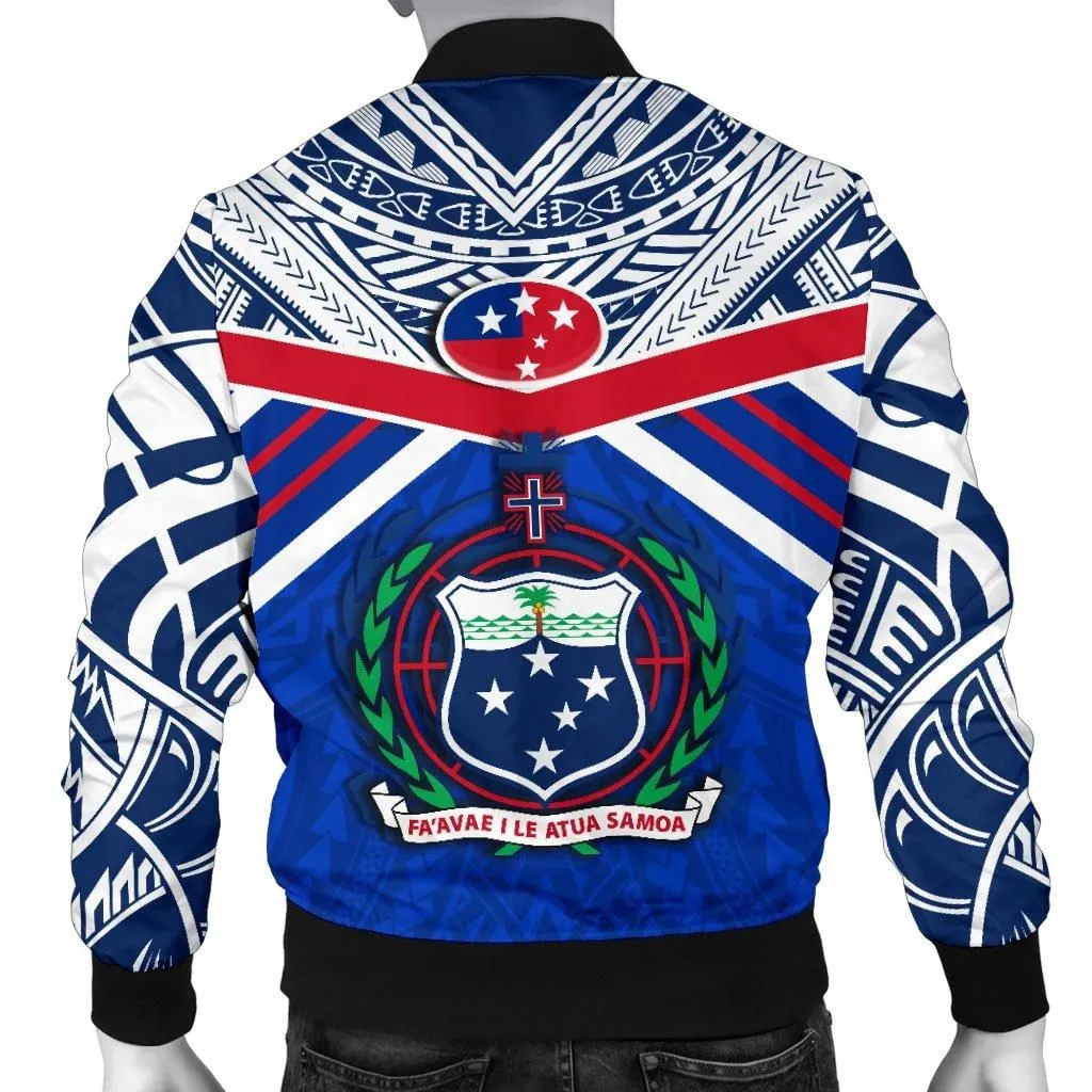 Manu Samoa Men Bomber Jacket Simple Coat Of Arms Rugby
