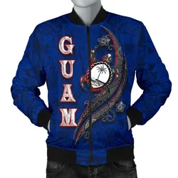 Guam Mens Bomber Jacket - Turtle Waving