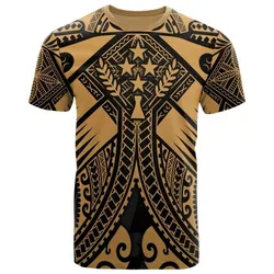 Kosrae T Shirts - Gold Seal with Polynesian Tattoo